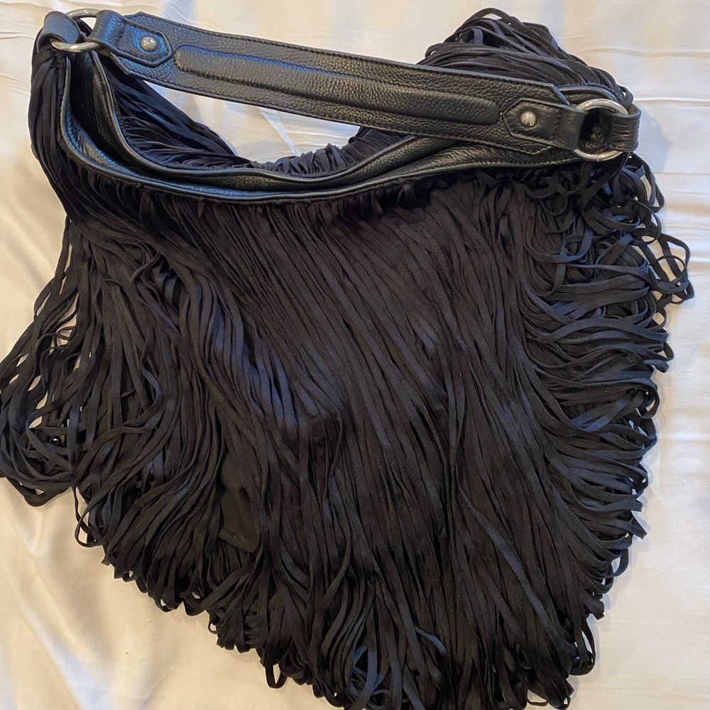 Lionel fringe hobo bag